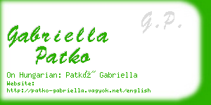 gabriella patko business card